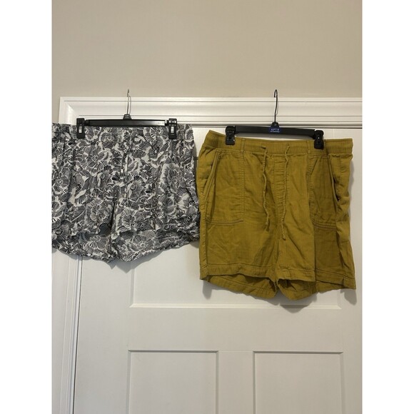 Lot of 5 Women's XL Shorts Old Navy Target Cotton Linen Summer Elastic Casual - Picture 2 of 4